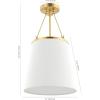 SAFAVIEH Lighting Collection Valor Contemporary Gold/White 12-inch Pendant