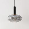 SAFAVIEH Lighting Collection Zeon Smoke Grey/Black Adjustable Pendant Hanging Light Fixture, Ideal for Dining Room, Kitchen Island, Entryway (LED Bulb Included)
