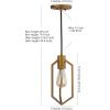 SAFAVIEH PND4009A Collection Eastwood 6″ Adjustable Pendant Light, Gold