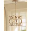 SAFAVIEH PND4017A Collection Rabia Trellis Pendant Light, Gold