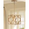 SAFAVIEH PND4017A Collection Rabia Trellis Pendant Light, Gold