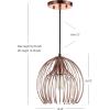 SAFAVIEH PND4029A Lighting Collection Deena Modern Adjustable 84.25-inch Drop Copper Pendant, 12.25″ H