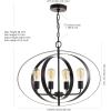 SAFAVIEH PND4047A Killian Adjustable Dark Grey 4-Light (LED Bulbs Included) Pendant