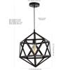SAFAVIEH PND4051A Lighting Sergio Adjustable Dark Grey (LED Bulb Included) Pendant
