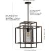 SAFAVIEH PND4065A Lighting Case Adjustable Dark Grey (LED Bulb Included) Pendant
