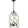 SAFAVIEH PND4098A Quinby 4-Light Oil-Rubbed Bronze and White Adjustable (LED Bulbs Included) Pendant