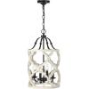 SAFAVIEH PND4098A Quinby 4-Light Oil-Rubbed Bronze and White Adjustable (LED Bulbs Included) Pendant