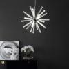 SAFAVIEH PND4103A Lighting Collection Gema Chrome and Clear Sputnik Adjustable 22-inch LED Pendant