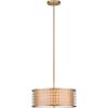 SAFAVIEH Lighting Collection Giotta Farmhouse Antique Gold 18-inch Diameter Adjustable Pendant Light Fixture (LED Bulbs Included)