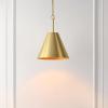 SAFAVIEH Lighting Collection Jenner Brass Gold Adjustable Pendant Hanging Light Fixture, Ideal for Dining Room, Kitchen Island, Entryway (LED Bulb Included)(Brass)