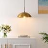 SAFAVIEH Lighting Collection Jorden Brass/Black Adjustable Pendant Hanging Light Fixture, Ideal for Dining Room, Kitchen Island, Entryway (LED Bulb Included)
