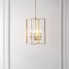 SAFAVIEH Lighting Collection Morella Antique Gold 4-Light Adjustable Pendant Chandelier Hanging Light Fixture, Ideal for Dining Room, Kitchen Island, Entryway (LED Bulbs Included)