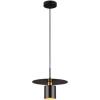 SAFAVIEH Lighting Collection Mynoby Black/Brass Adjustable Pendant Hanging Light Fixture, Ideal for Dining Room, Kitchen Island, Entryway (LED Bulb Included)