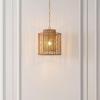 SAFAVIEH Lighting Collection Ryoa Natural/Gold Adjustable Pendant Hanging Light Fixture, Ideal for Dining Room, Kitchen Island, Entryway (LED Bulb Included)(Natural/Gold)