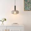 SAFAVIEH Lighting Collection Zeon Smoke Grey/Black Adjustable Pendant Hanging Light Fixture, Ideal for Dining Room, Kitchen Island, Entryway (LED Bulb Included)