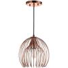 SAFAVIEH PND4029A Lighting Collection Deena Modern Adjustable 84.25-inch Drop Copper Pendant, 12.25″ H