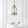 SAFAVIEH PND4098A Quinby 4-Light Oil-Rubbed Bronze and White Adjustable (LED Bulbs Included) Pendant