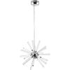 SAFAVIEH PND4103A Lighting Collection Gema Chrome and Clear Sputnik Adjustable 22-inch LED Pendant