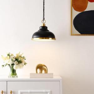 SAFAVIEH Lighting Collection Bastion Oil-Rubbed Bronze Adjustable Pendant Hanging Light Fixture, Ideal for Dining Room, Kitchen Island, Entryway (LED Bulb Included)