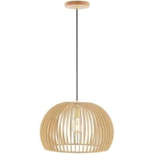SAFAVIEH Lighting Collection Mesa Natural Adjustable Pendant Hanging Light Fixture, Ideal for Dining Room, Kitchen Island, Entryway (LED Bulb Included)
