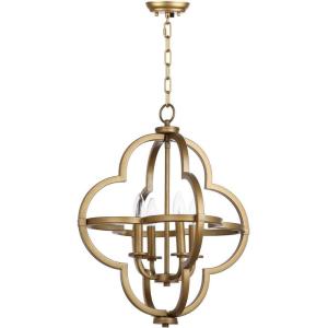 SAFAVIEH Lighting Collection Millard Modern Farmhouse Orb 19-inch Diameter 4-light Adjustable Hanging Pendant Light Fixture (LED Bulbs Included)