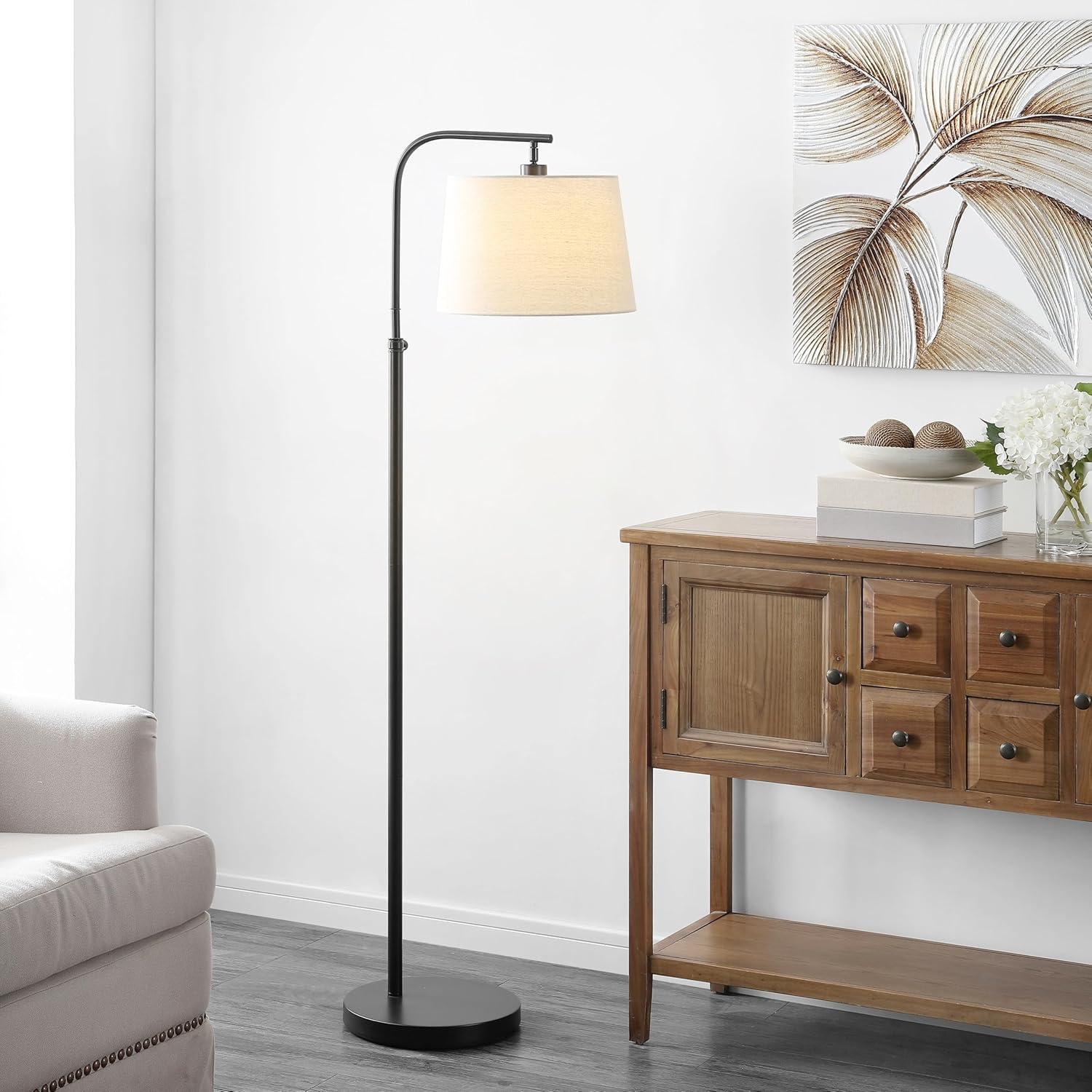 image:imageSAFAVIEH Lighting Collection Winley Black Adjustable 65Inch Floor Lamp Industrial Transitional Design LED Bulb Included FLL4085A