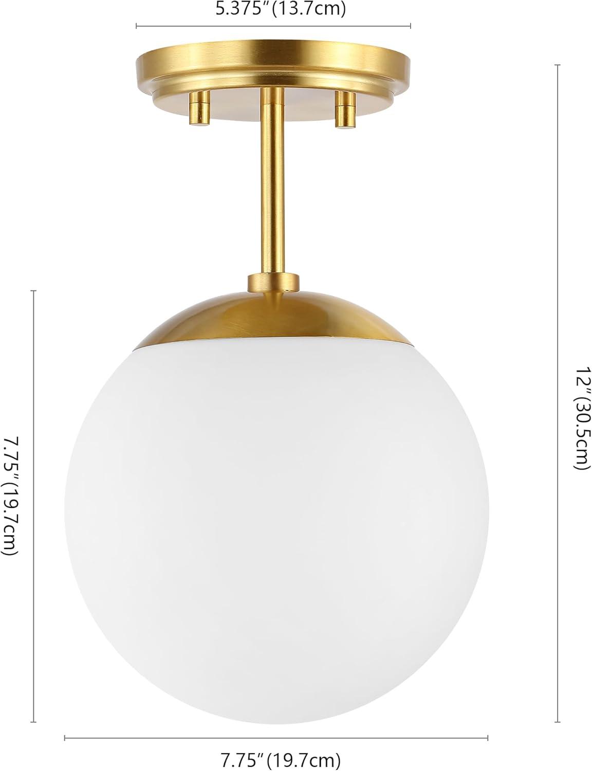 image:imageSAFAVIEH Lighting Collection Catori Brass Flush Mount LED Bulb Included