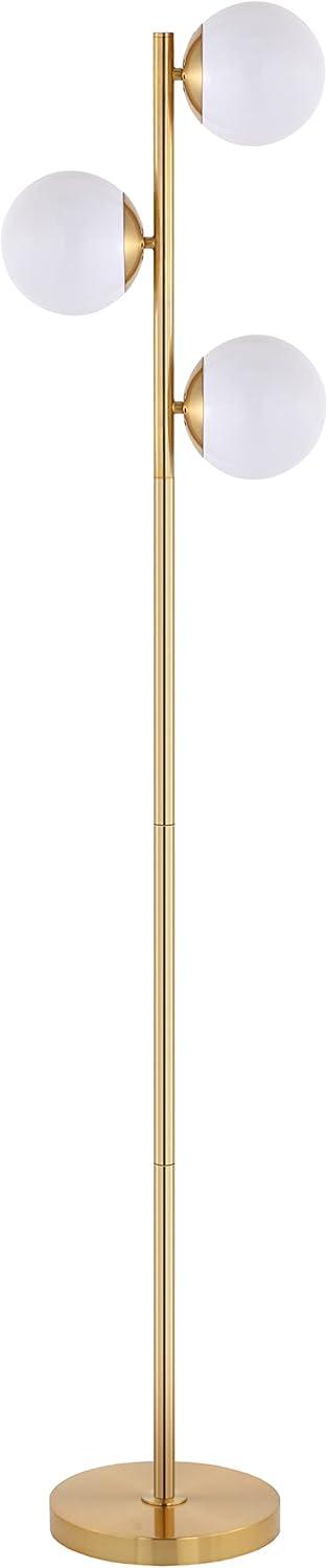 image:imageSAFAVIEH Lighting Collection Devlyn MidCentury Modern Gold 63inch 3Light Floor Lamp
