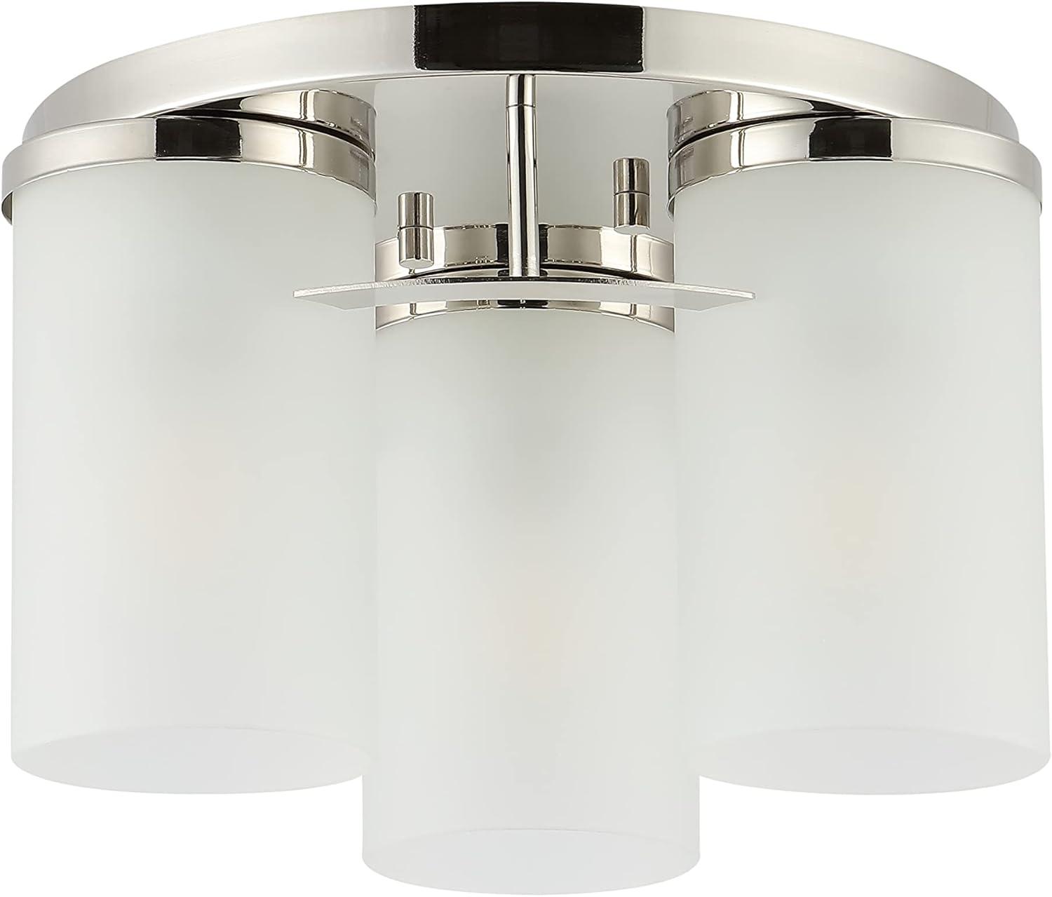 image:imageSAFAVIEH Lighting Collection Jeffra Nickel Flush Mount LED Bulbs IncludedNickle