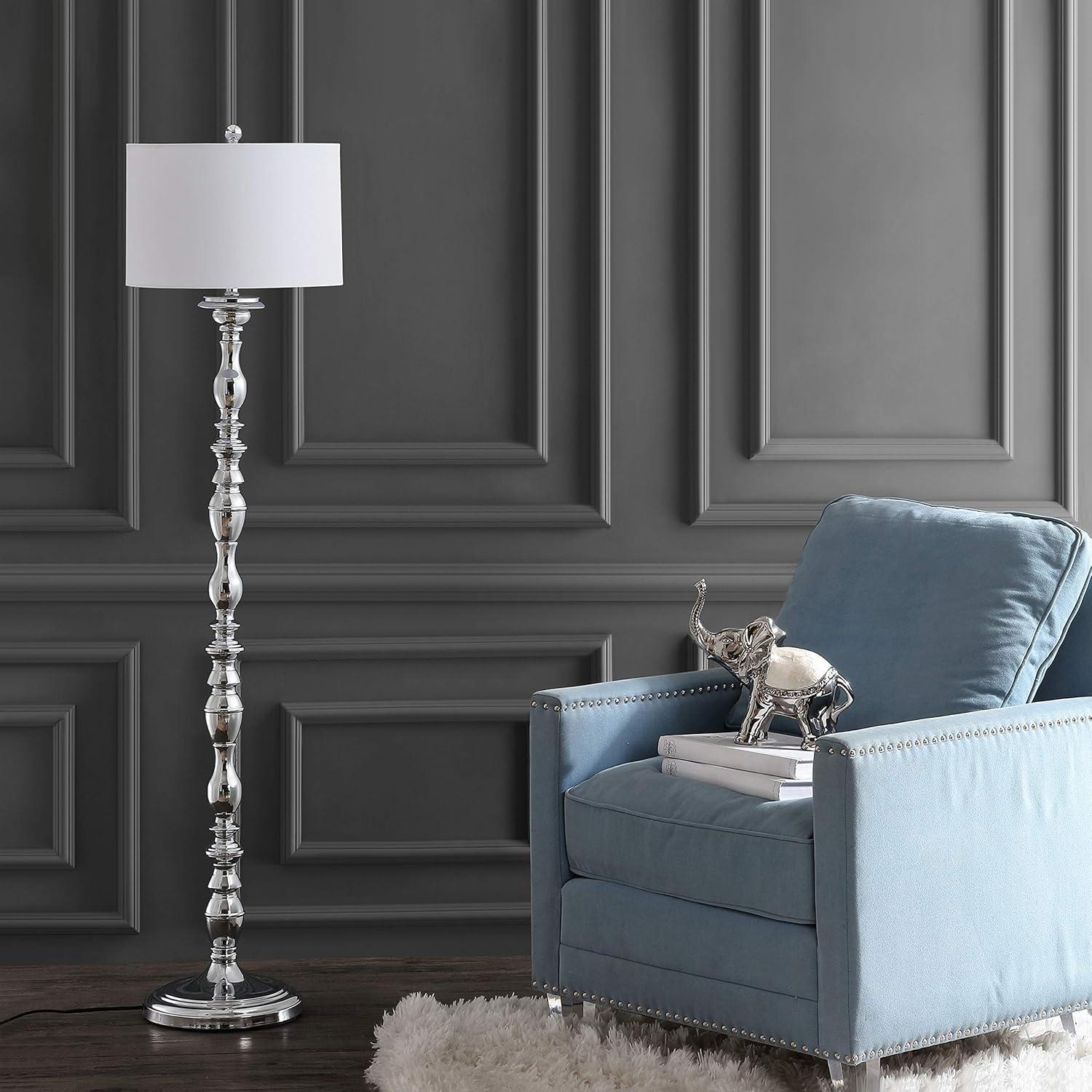 image:imageSafavieh Lighting Wilhelmina Chrome 62inch Floor Lamp LED Bulb Included