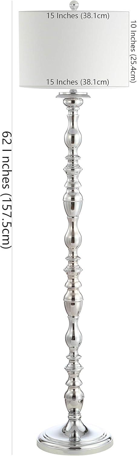 image:imageSafavieh Lighting Wilhelmina Chrome 62inch Floor Lamp LED Bulb Included