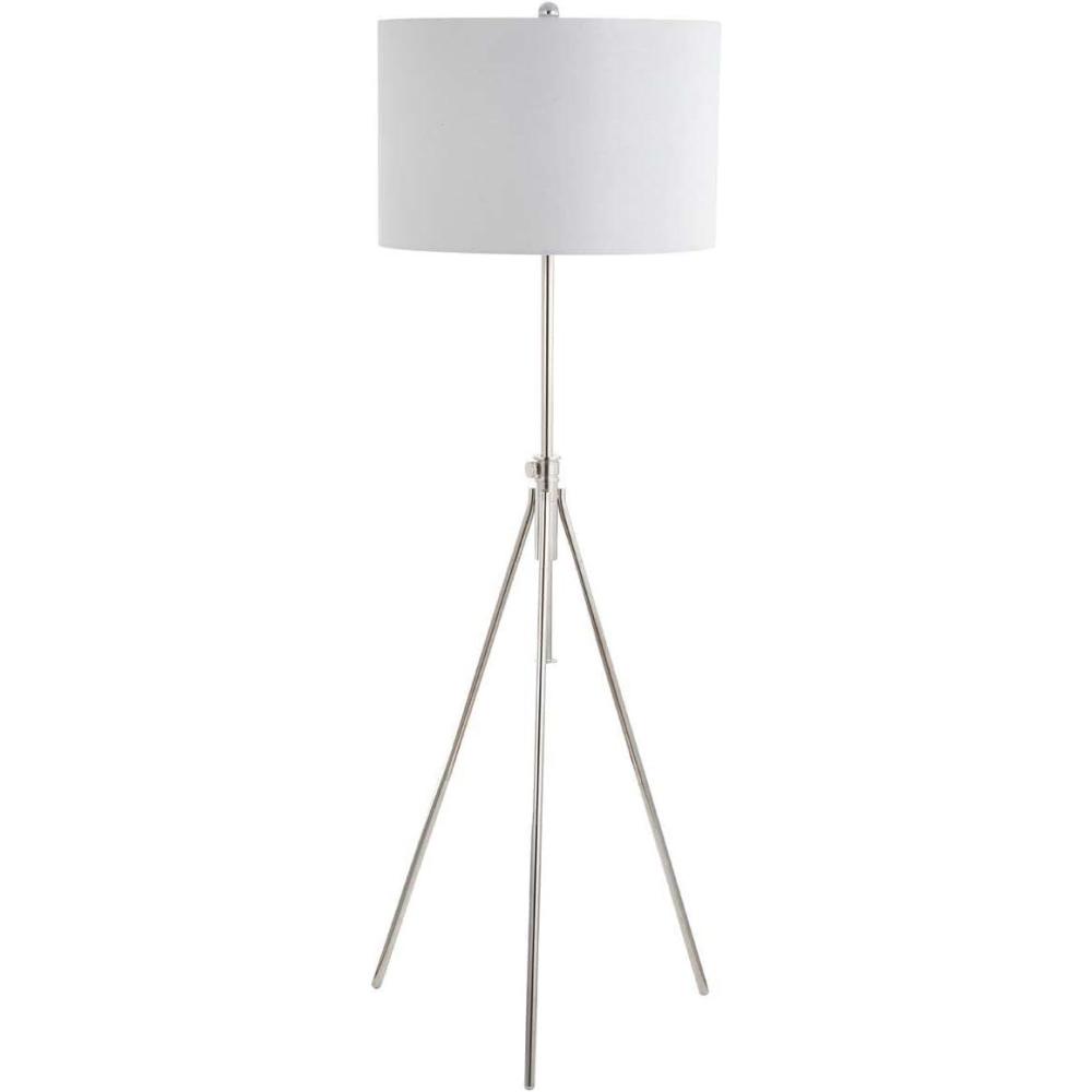 image:imageSAFAVIEH FLL4007B Lighting Collection Cipriana Nickel Floor Lamp 0 SilverWhiteSilver White
