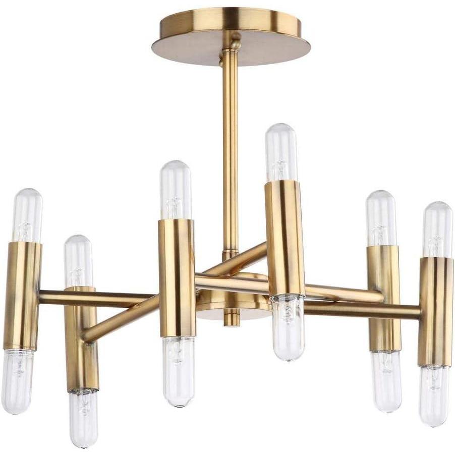image:imageSAFAVIEH FLU4008A Collection Fidelma Mount Flush Light Gold