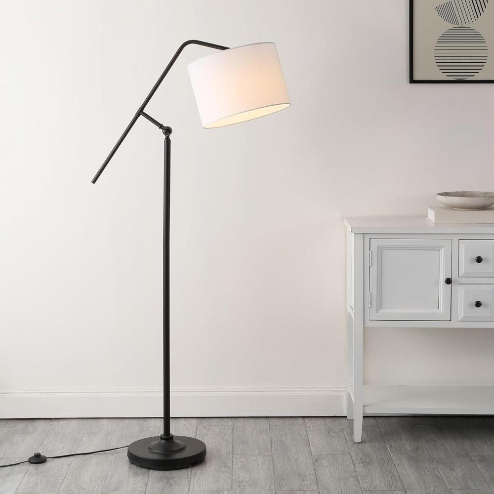 image:imageSAFAVIEH Home Collection Newbrook Black 62inch Reading Task Swing Arm Floor Lamp LED Bulb Included