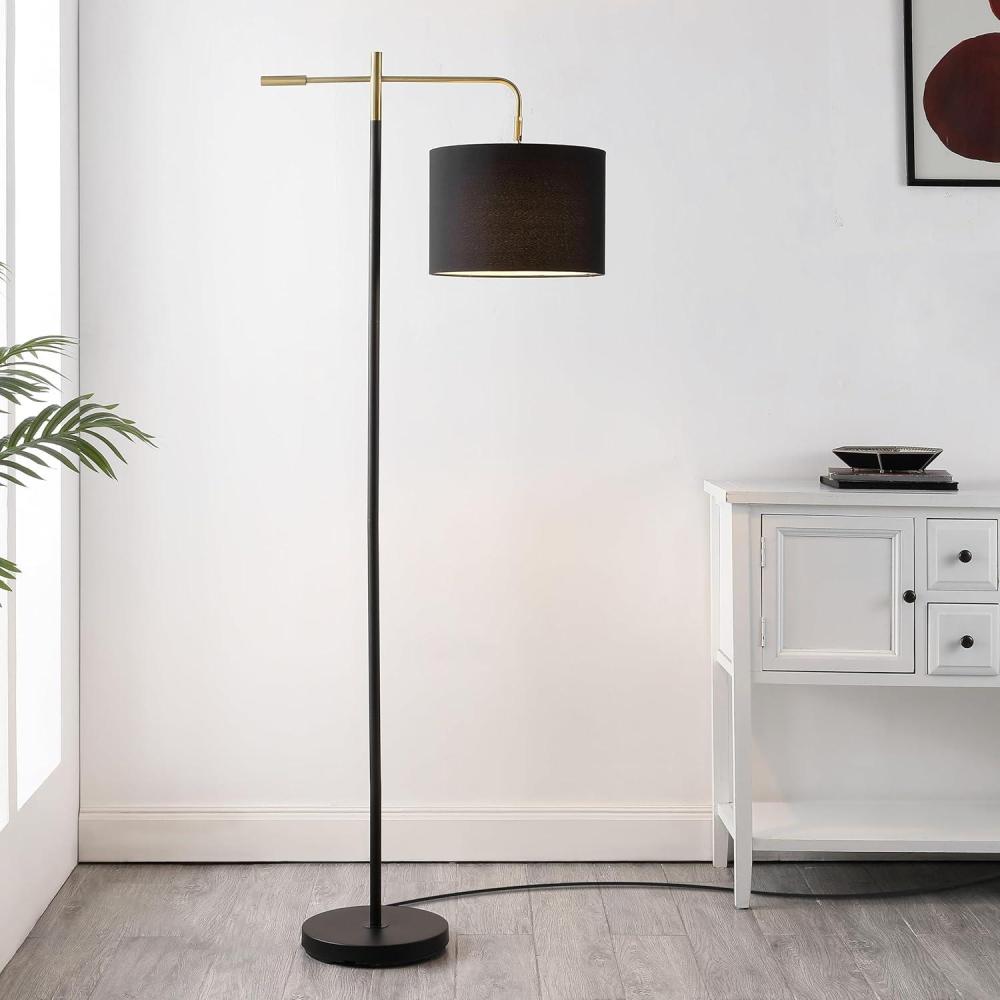 image:imageSAFAVIEH Home Collection Thera BlackBrass Gold 66inch Arched Floor Lamp LED Bulb Included