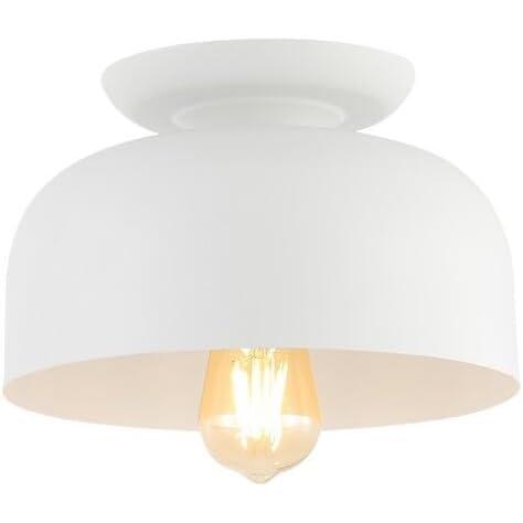 image:imageSAFAVIEH Lighting Collection Danica Modern Scandinavian White Flush Mount LED Bulbs Included