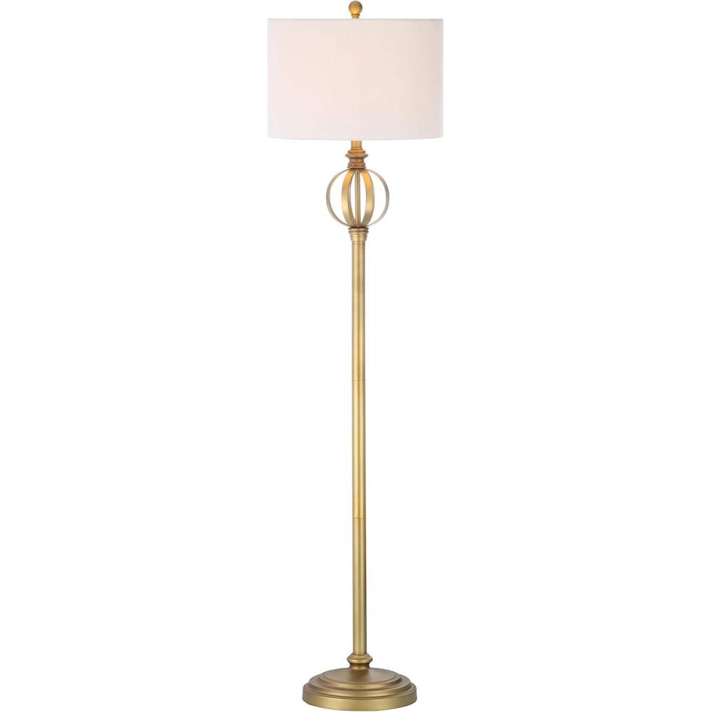 image:imageSAFAVIEH Lighting Collection Garden Modern Sphere Farmhouse 62inch Living Room Bedroom Home Office Standing Floor Lamp LED Bulb Included