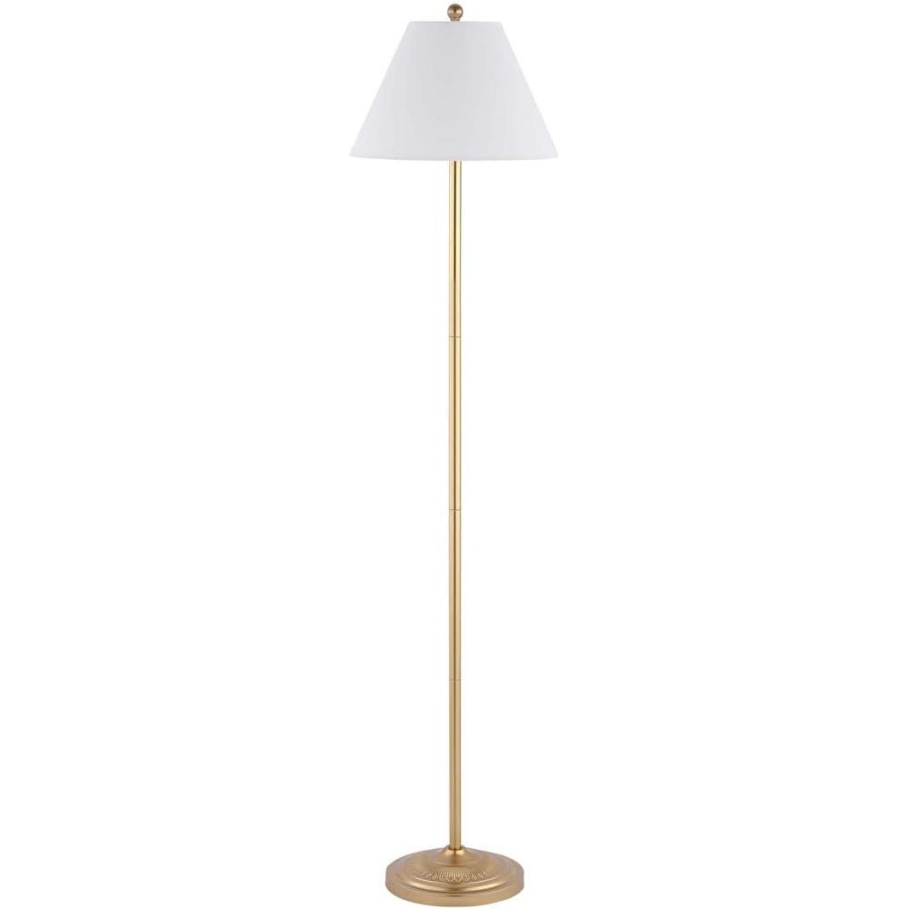 image:imageSAFAVIEH Lighting Collection Hallie Contemporary Gold 68inch Floor Lamp LED Bulb Included