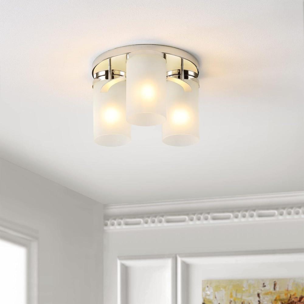 image:imageSAFAVIEH Lighting Collection Jeffra Nickel Flush Mount LED Bulbs IncludedNickle