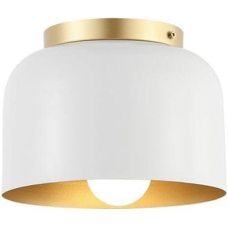 image:imageSAFAVIEH Lighting Collection Peale Modern Contemporary WhiteGold Flush Mount LED Bulb Included