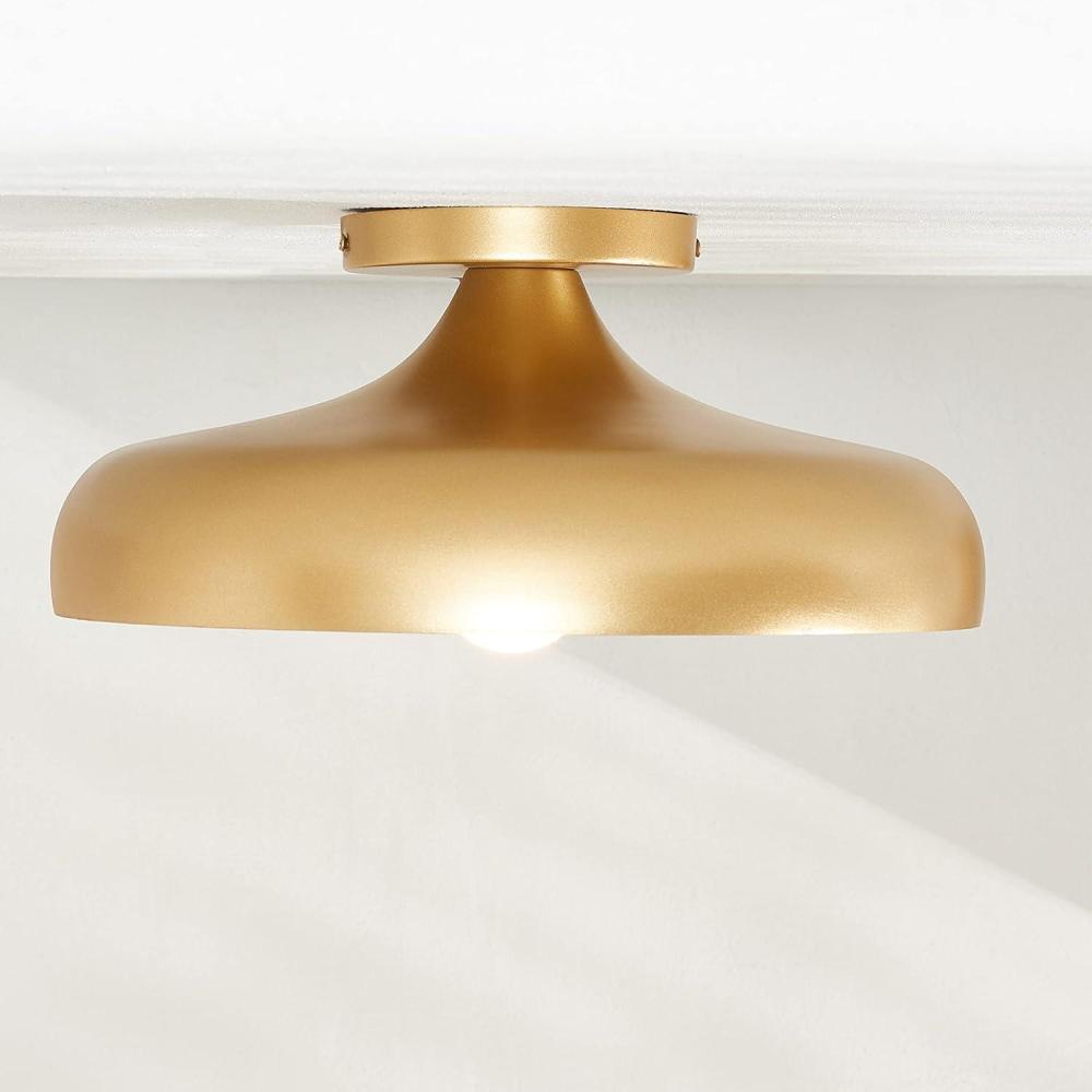 image:imageSAFAVIEH Lighting Collection Willet Contemporary Gold Flush Mount LED Bulbs Included