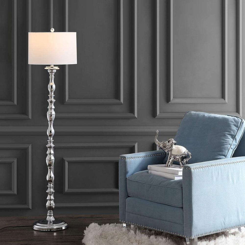 image:imageSafavieh Lighting Wilhelmina Chrome 62inch Floor Lamp LED Bulb Included