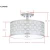 SAFAVIEH Collection Cedar Linked 3 15″ Flush Mount Light(Silver)