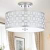 SAFAVIEH Collection Cedar Linked 3 15″ Flush Mount Light(Silver)