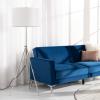 SAFAVIEH FLL4007B Lighting Collection Cipriana Nickel Floor Lamp, 0, Silver/White(Silver / White)