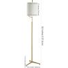SAFAVIEH FLL4063A Lighting Ezekiel Brass Gold 62-inch (LED Bulb Included) Floor Lamp