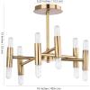 SAFAVIEH FLU4008A Collection Fidelma Mount Flush Light, Gold