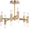 SAFAVIEH FLU4008A Collection Fidelma Mount Flush Light, Gold