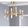 SAFAVIEH FLU4008A Collection Fidelma Mount Flush Light, Gold