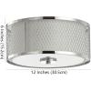 SAFAVIEH FLU4031A Braydon Chrome and White 2-Light (LED Bulbs Included) Flush Mount